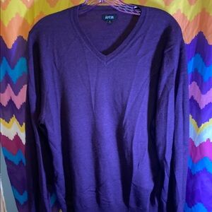Apt. 9 Purple V-Neck Sweater Soft Knit Classic